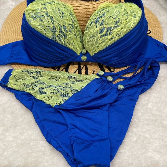 NWOT Beach bunny bikini push up M top L bottoms - Picture 10 of 16